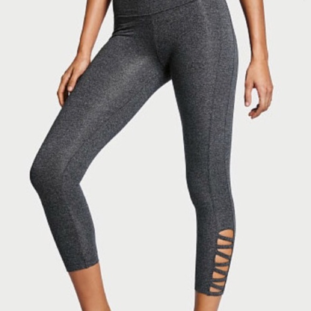 Victoria's Secret Gray Strappy Anytime Leggings